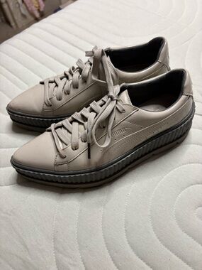 Rihanna Fenty Puma Sneakers in Light Taupe with grey Platform